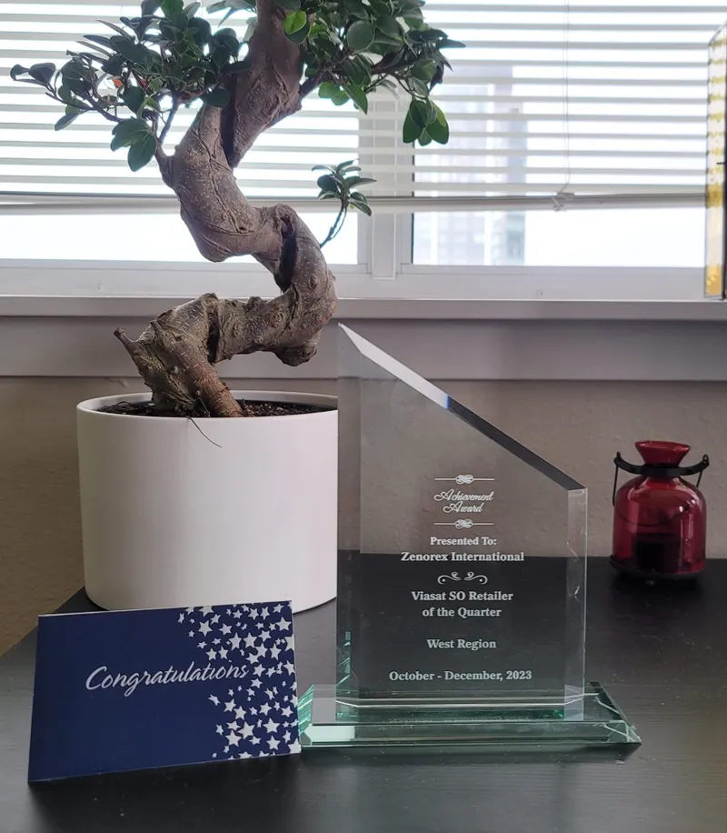 Viasat SO Retailer of the Quarter award presented to Zenorex International, West Region, October to December 2023